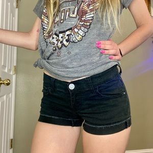 black RSQ jean shorts, size 0!
